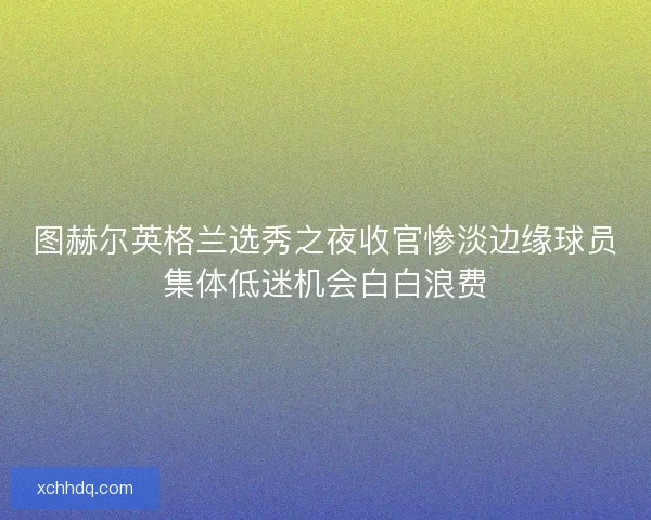 图赫尔英格兰选秀之夜收官惨淡边缘球员集体低迷机会白白浪费