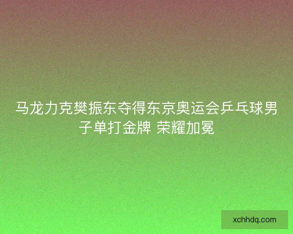 马龙力克樊振东夺得东京奥运会乒乓球男子单打金牌 荣耀加冕 马龙力克樊振东夺得东京奥运会乒乓球男子单打金牌 荣耀加冕